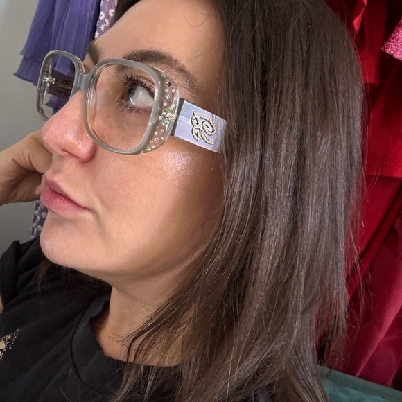 UNREAL blumarine 90s y2k eyeglasses frames * read description iridescent - Picture 7 of 10